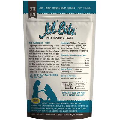 Show full view: Lil' Bitz Flame Roasted Chicken Grain-Free Training Dog Treats, 4-oz bag slide 3 of 10