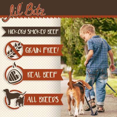 Show full view: Lil' Bitz Hickory Smoked Beef Training Dog Treats, 4-oz bag slide 4 of 8