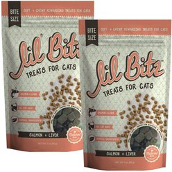 Lil' Bitz Salmon & Liver Cat Treats, 6-oz bundle 