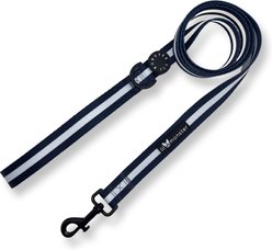 Lil Monster Pets Comfort Dog Leash, Navy Stripe