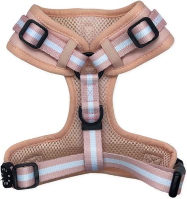 Show full view: Lil Monster Pets Neoprene Adjustable Dog Harness, Blush Stripe, Small slide 2 of 5