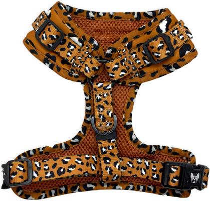 Show full view: Lil Monster Pets Neoprene Adjustable Dog Harness, Burnt Orange Leopard, Large slide 3 of 5