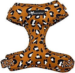 Lil Monster Pets Neoprene Adjustable Dog Harness, Burnt Orange Leopard, X-Large