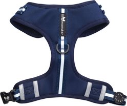 Lil Monster Pets Neoprene Adjustable Dog Harness, Navy Stripe, X-Small