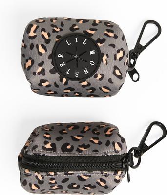 Show full view: Lil Monster Pets Neoprene Dog Poop Bag Holder, Gray Leopard slide 3 of 4