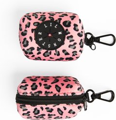 Lil Monster Pets Neoprene Dog Poop Bag Holder, Pink Leopard slide 2 of 2