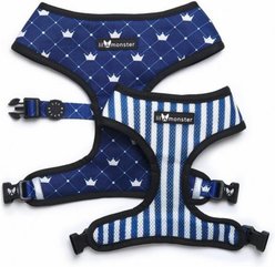 Lil Monster Pets Neoprene Reversible Dog Harness, Regal, X-Small