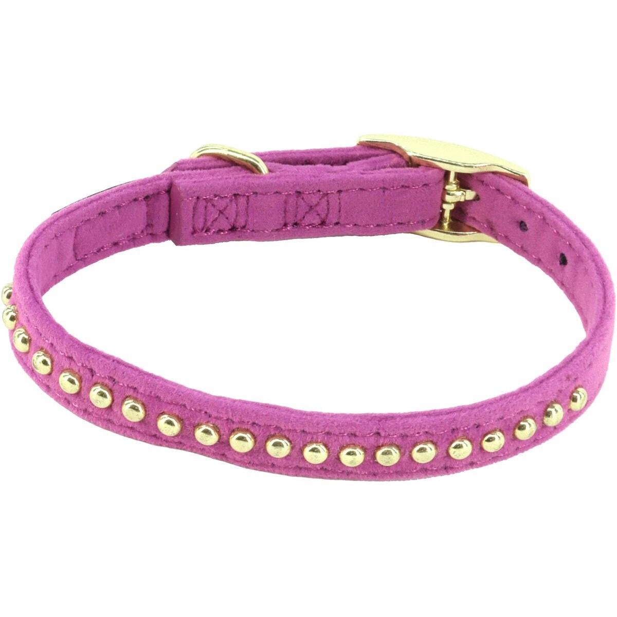 Li'l Pals B'Dazzled Velvet Nylon Standard Dog Collar, Orchid, Petite Small: 8 to 10-in neck, 3/8-in wide