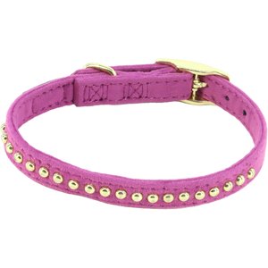 Li'l Pals B'Dazzled Velvet Nylon Standard Dog Collar, Orchid, Petite Small: 8 to 10-in neck, 3/8-in wide