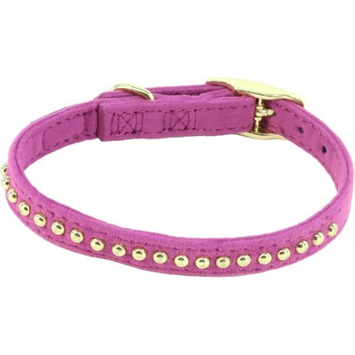 Li'l Pals Li'l Pals B'Dazzled Velvet Nylon Standard Dog Collar, Orchid, Petite Small: 8 to 10-in neck, 3/8-in wide