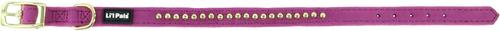Show full view: Li'l Pals B'Dazzled Velvet Nylon Standard Dog Collar, Orchid, Petite X-Small: 6 to 8-in neck, 3/8-in wide slide 6 of 8