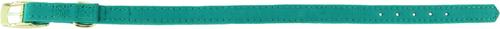 Show full view: Li'l Pals B'Dazzled Velvet Nylon Standard Dog Collar, Teal, Petite Small: 8 to 10-in neck, 3/8-in wide slide 5 of 6