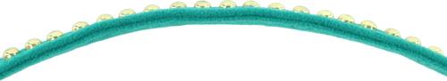 Show full view: Li'l Pals B'Dazzled Velvet Nylon Standard Dog Collar, Teal, Petite Small: 8 to 10-in neck, 3/8-in wide slide 6 of 6