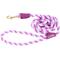Show in main carousel: Li'l Pals Candy Striped Rope Standard Dog Leash, Petite: 6-ft long, 3/8-in wide, Orchid slide 1 of 1