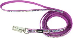 Li'l Pals Charming Ribbon Overlay Standard Dog Leash, X-Small: 6-ft long, 3/8-in wide, Li'l Bumble Bees