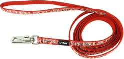 Li'l Pals Charming Ribbon Overlay Standard Dog Leash, X-Small: 6-ft long, 3/8-in wide, Li'l Mushrooms