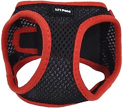 Li'l Pals Comfort Mesh Step In Back Clip Dog Harness, Black, 8 to 10-in chest