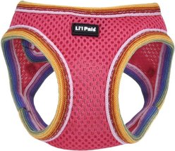 Li'l Pals Comfort Mesh Step In Back Clip Dog Harness, Bright Pink, 10 to 12-in chest