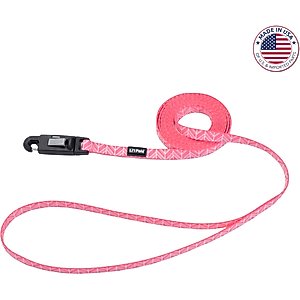 Li'l Pals E-Z Snap Patterned Dog Leash, Pink Tribal Chevron, 6-ft long, 5/8-in wide