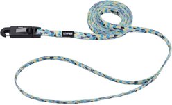 Li'l Pals E-Z Snap Patterned Dog Leash, Teal/Yellow/Grey Stained Glass, 6-ft long, 5/8-in wide