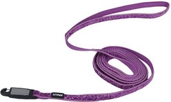 Li'l Pals Glitter Overlay Dog Leash, Orchid, 6-ft long, 3/8-in wide