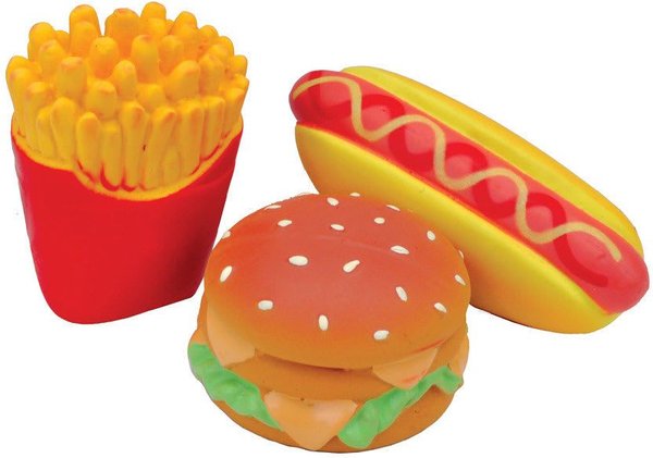 LIL PALS LATEX HAMBURGER FRIES & HOT DOG TOY SET LIL PALS LATEX HAMBURGER FRIES & HOT DOG TOY SET