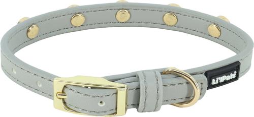 Show full view: Li'l Pals Jeweled Nylon Standard Dog Collar, Grey, Petite Small: 8 to 10-in neck, 3/8-in wide slide 2 of 5