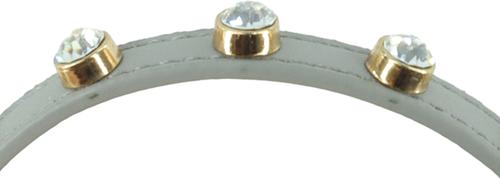 Show full view: Li'l Pals Jeweled Nylon Standard Dog Collar, Grey, Petite X-Small: 6 to 8-in neck, 3/8-in wide slide 6 of 6
