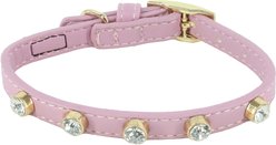 Li'l Pals Jeweled Nylon Standard Dog Collar, Lilac, Petite X-Small: 6 to 8-in neck, 3/8-in wide