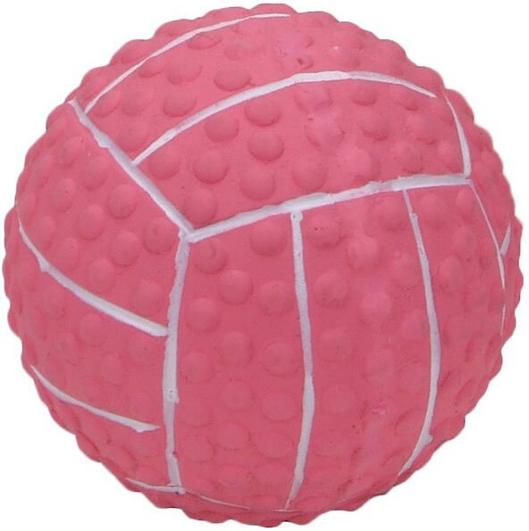 Show full view: Li'l Pals Latex Soccer Ball Dog Toy, Pink slide 1 of 3