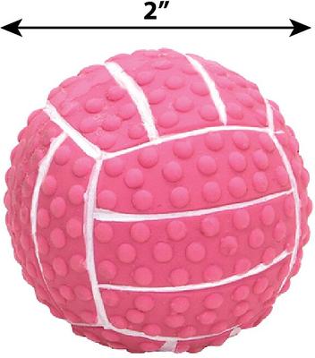 Show full view: Li'l Pals Latex Soccer Ball Dog Toy, Pink slide 2 of 3