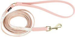 Li'l Pals Marbled Canvas Overlay Standard Dog Leash, Petite: 6-ft long, 3/8-in wide, Pink