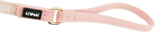 Show full view: Li'l Pals Marbled Canvas Overlay Standard Dog Leash, Petite: 6-ft long, 3/8-in wide, Pink slide 3 of 3