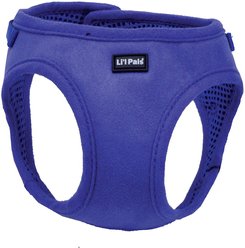 Li'l Pals Microfiber Step In Back Clip Dog Harness, Blue, 8 to 10-in chest