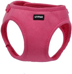 Li'l Pals Microfiber Step In Back Clip Dog Harness, Pink, 8 to 10-in chest