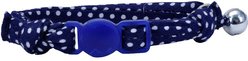 Li'l Pals Round Kitten Collar, Navy Dots