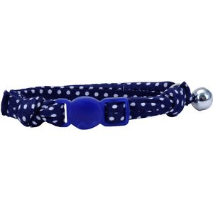 Li'l Pals Round Kitten Collar, Navy Dots