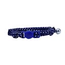 Li'l Pals Round Kitten Collar, Navy Dots