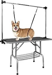 Lil' Paw Stainless Steel Dog Grooming Table with Adjustable Arm & Clamp, Black, 36-in slide 1 of 8