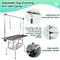 Show in main carousel: Lil' Paw Stainless Steel Dog Grooming Table with Adjustable Arm & Clamp, Black, 46-in slide 5 of 8