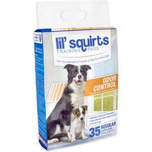 Lil' Squirts Charcoal Activated Odor Control Dog Training Pads, 35 count