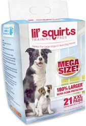 Lil' Squirts Dog Training Pads, XX-Large, 21 count