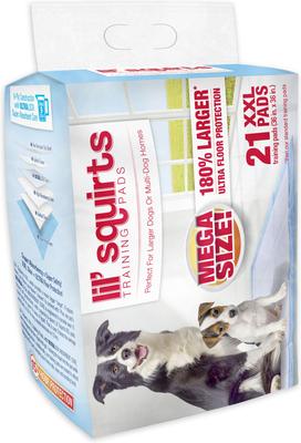 Show full view: Lil' Squirts Dog Training Pads, XX-Large, 21 count slide 2 of 4