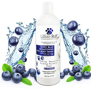 Lillian Ruff Berry Blue Brightening Dog & Cat Face & Body Wash, 16-fl oz bottle