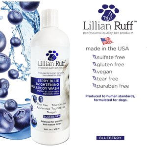 Lillian Ruff Berry Blue Brightening Dog & Cat Face & Body Wash, 16-fl oz bottle