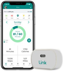 Link My Pet Dog GPS & Activity Tracker with Training Tools & Wrap, Gray