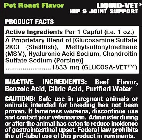 Liquid-Vet Hip & Joint Pot Roast Dog Supplement