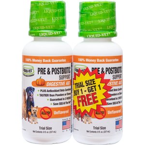 Liquid-Vet K9 Pre & PostBiotic Support Unflavored Dog Digestive Aid, 8-oz bottle, 2 count