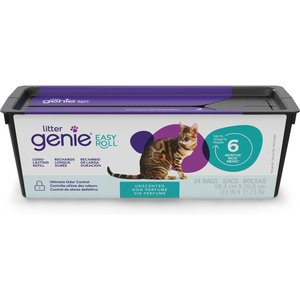Litter Genie Easy Roll Cat Litter Disposal System Litter Pail Refill, 6 month supply