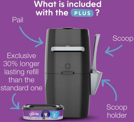 Show full view: Litter Genie Plus Cat Litter Disposal System, Black slide 2 of 13